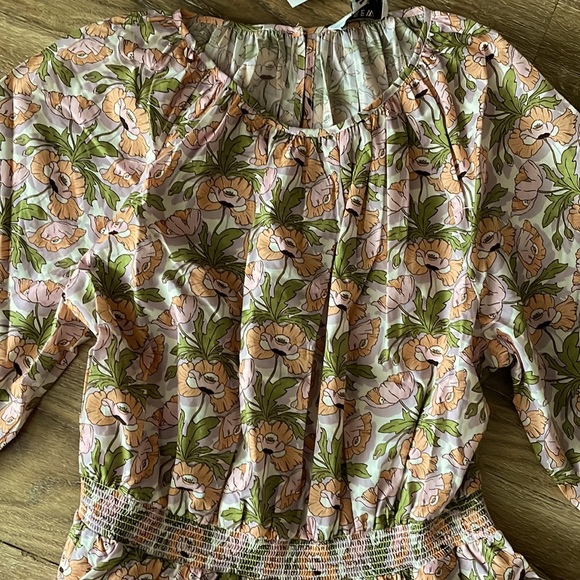 J Crew SMOCKED-WAIST MINI DRESS IN LIBERTY® BUTTERFIELD POPPY FABRIC NWT - Picture 2 of 11